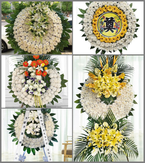广东广州市花都区狮岭镇马岭村花圈速递